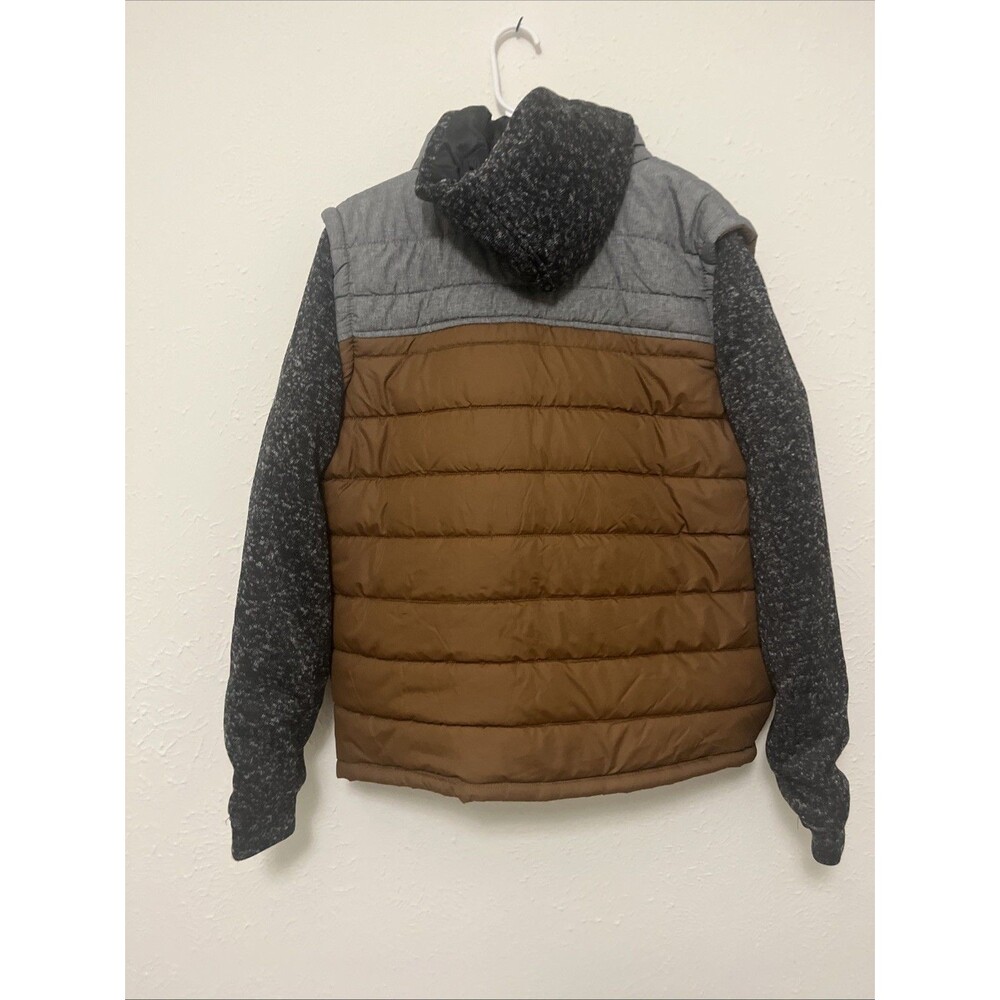 DISTORTION Men's Comfort & Style Colorblock Puffer Hoodie Winter Jacket Size XL - Picture 7 of 11